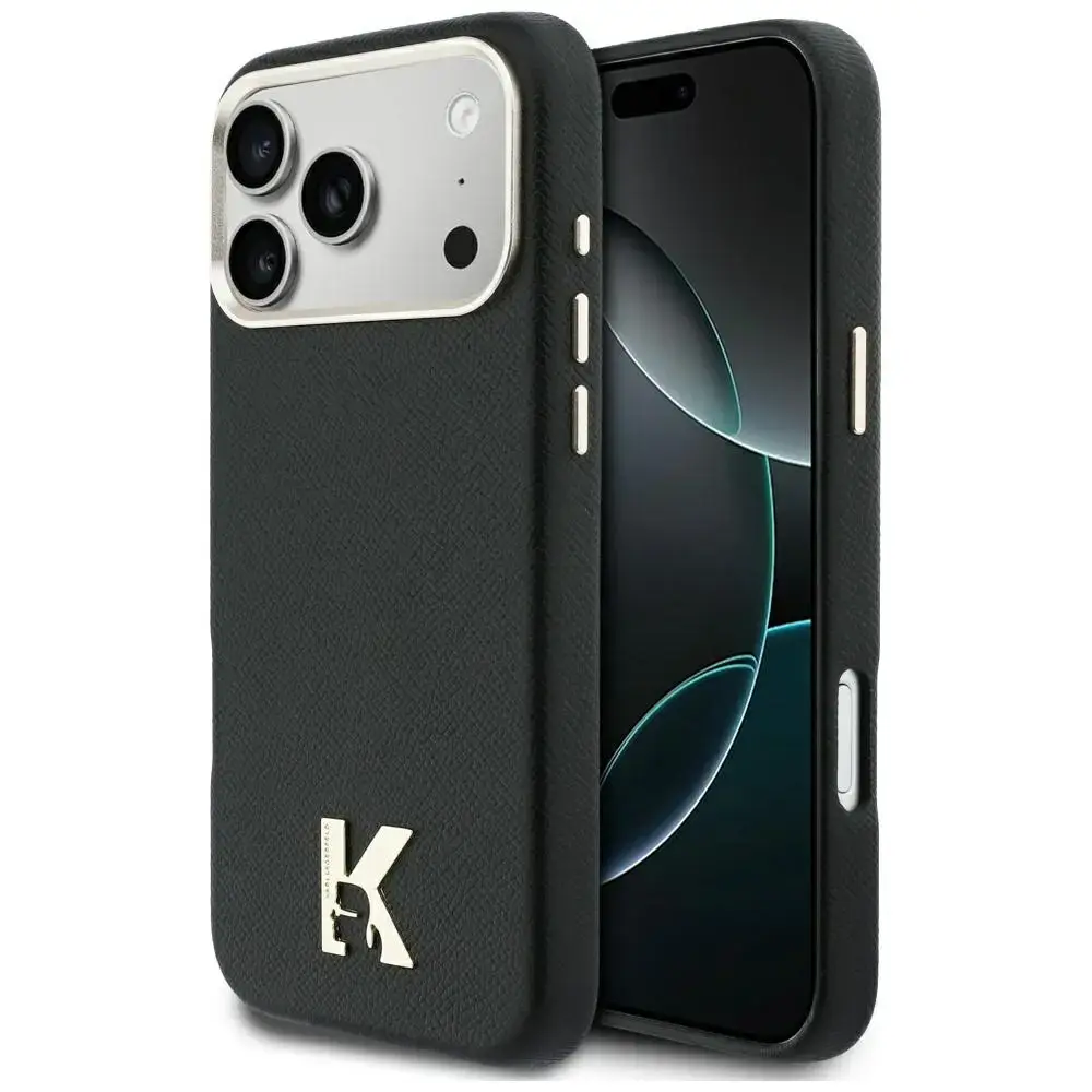 Karl Lagerfeld Karl Head Logo telefoni ümbris MagSafe toega iPhone 17 Pro Max must