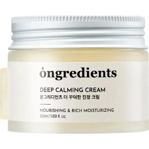 Ongredients, Deep Calming, Nourishing & Moisturizing, Daily, Rich Cream, For Face, 50 ml