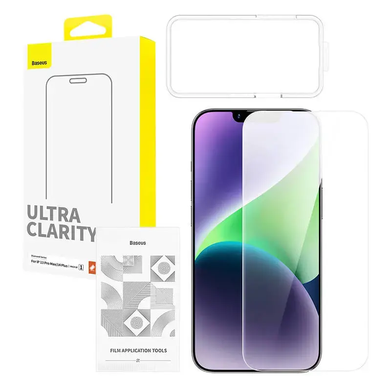 Baseus OS Diamond Series aizsargstikls telefonam iPhone 13 Pro Max | iPhone 14 Plus caurspīdīgs