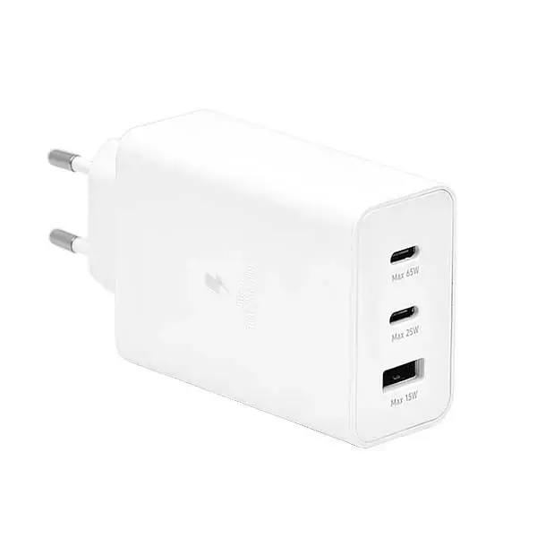 Charger PD 2xUSB-C 65W 1xUSB white bulk