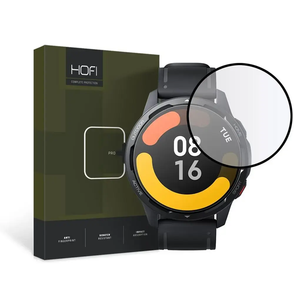 HOFI HIBRĪDS STIKLS HIBRĪDS PRO+ XIAOMI WATCH S1 ACTIVE MELNS