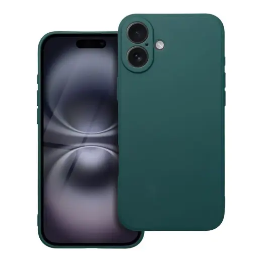 Matt maciņš telefonam iPhone 16 Plus zaļš