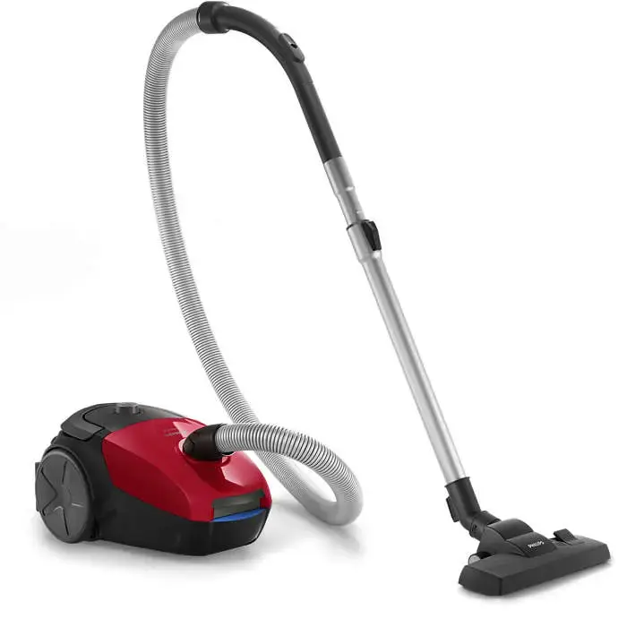 PHILIPS PowerGo putekļsūcējs ar maisiņu, 900 W (sarkans)