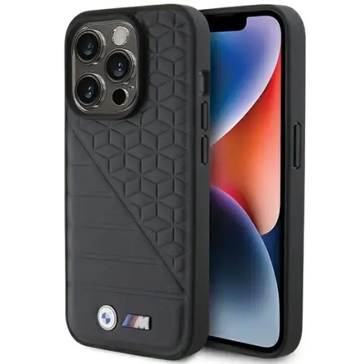 BMW BMHCP15X22PMGK iPhone 15 Pro Max 6.7" czarny|black hardcase Bi Pattern