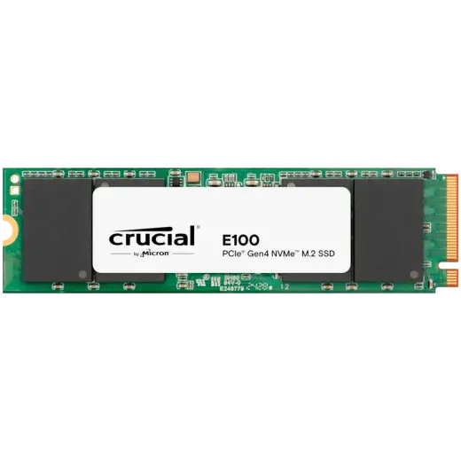 Crucial E100 2TB SSD PCIe 4.0 Gen4 M.2 2280 NVMe, Read/Write: 5000/3000 MB/s