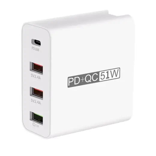 Goodbuy multi charger 3 x USB | USB-C | 51W | 3.4A white
