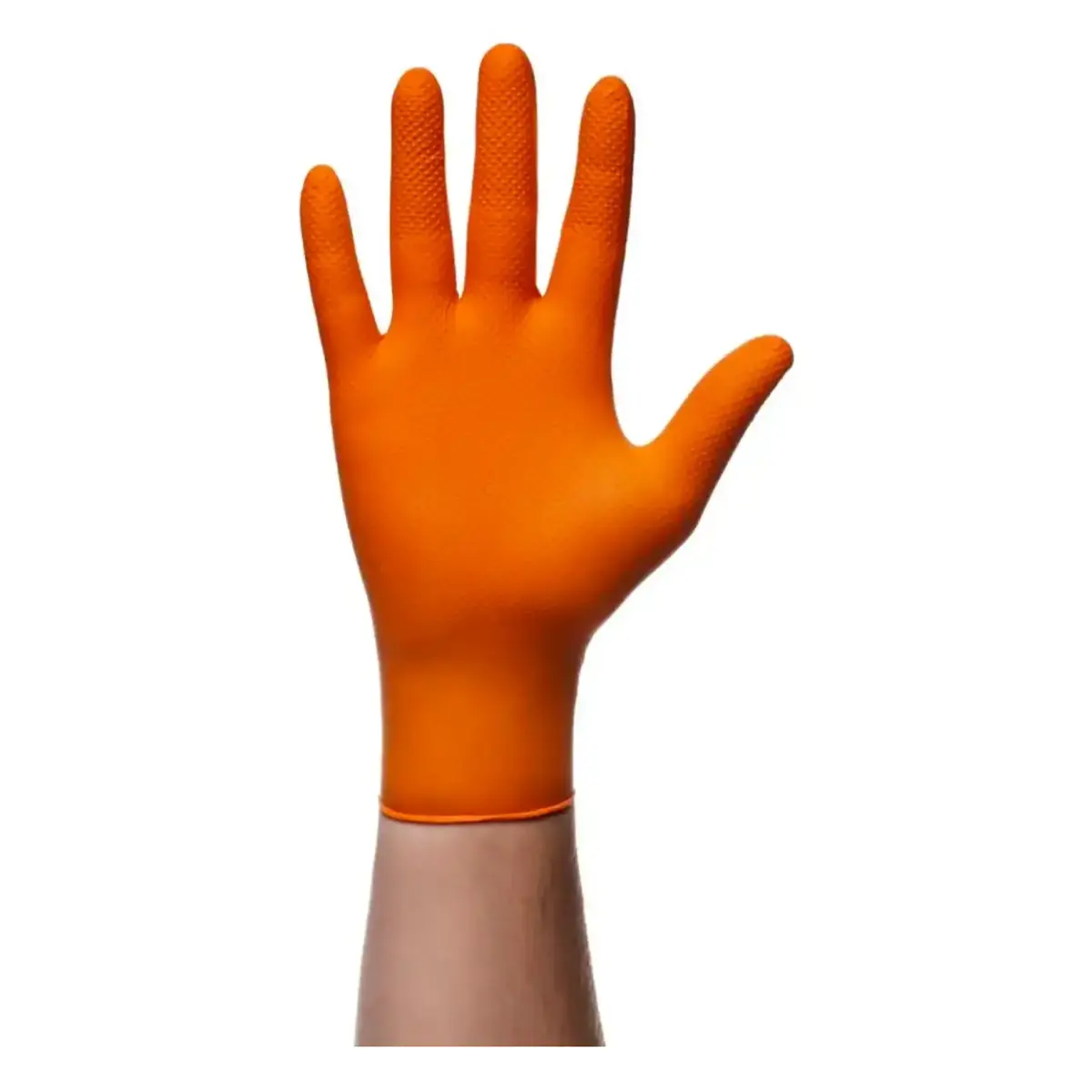 Mercator GoGrip orange nitrile gloves 4 pcs size L