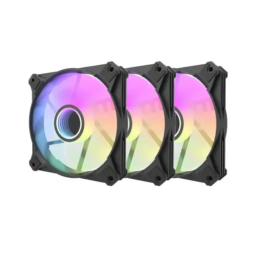 Computer fan set Darkflash INF8 ARGB, 3in1 120x120 (black)