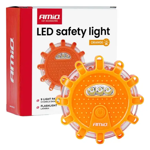 LED safety light 12SMD+3SMD 650mAh (BATT) AMIO-04829