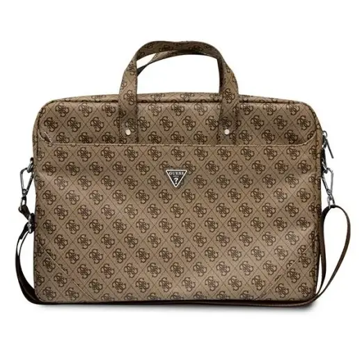 Guess 4G PU Triangle Logo Computer Bag 15|16" Brown