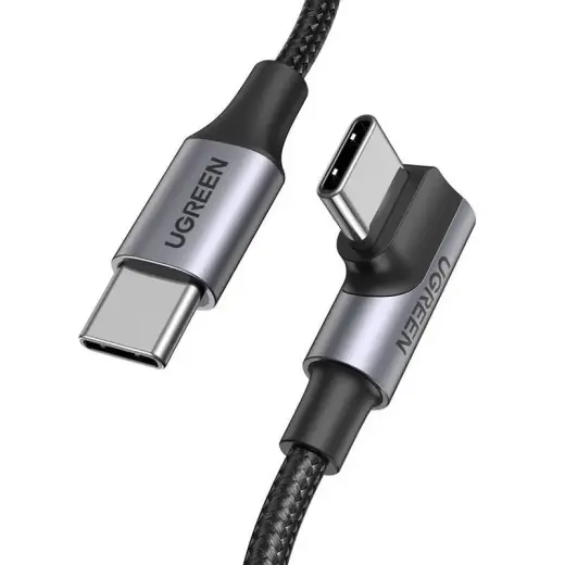 UGREEN US334 datu pārraides un uzlādes vads | USB-C uz USB-C | 100W | 1m | melns