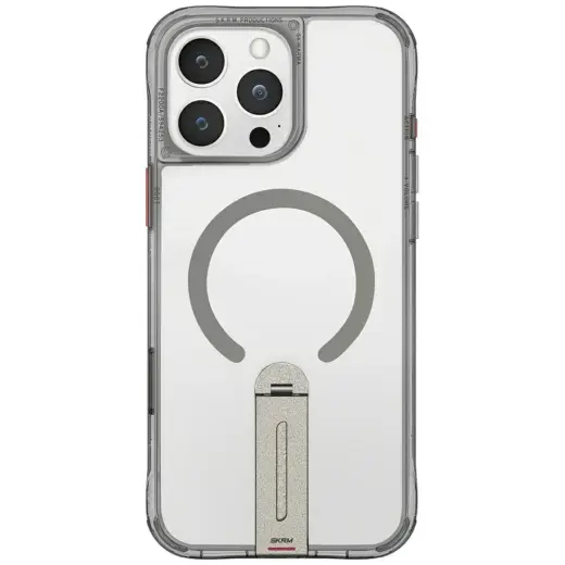 Case Skinarma Helix for iPhone 16 Pro Magnetic Charging 360 Rotating Stand titanium