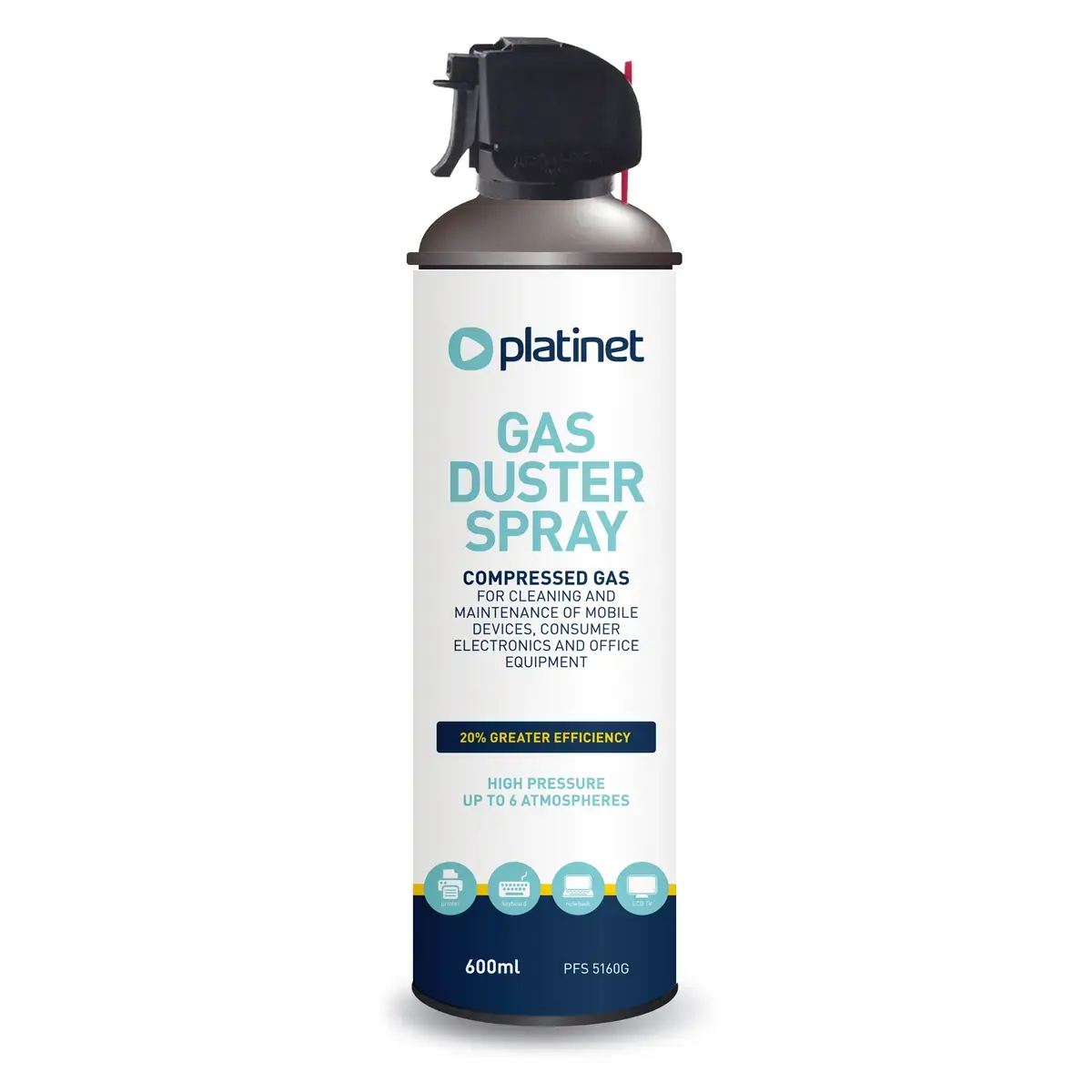 Platinet PFS5160G saspiests gaiss putekļu izpūšanai no datora | TV | mājas elektronikas | klaviatūrām | 600 ml