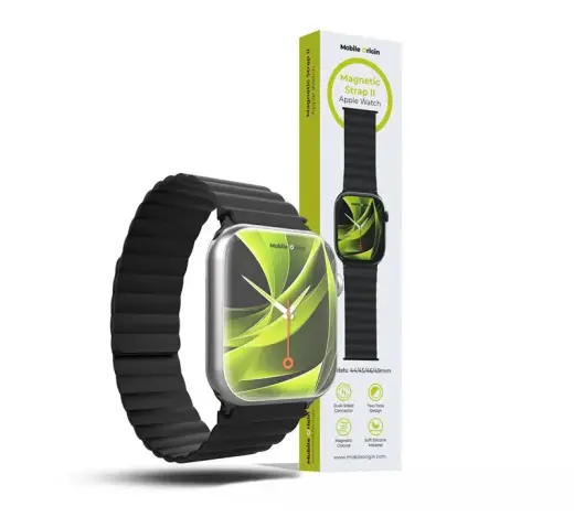 Mobile Origin Magnetic Watch Strap II, black/black - Apple Watch 49mm/46mm/45mm/44mm
