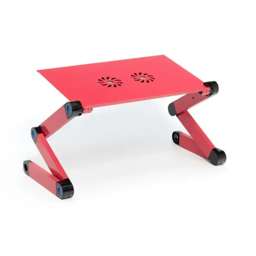 Desk for laptop uniwersal adjustable with cooling YL-803 red