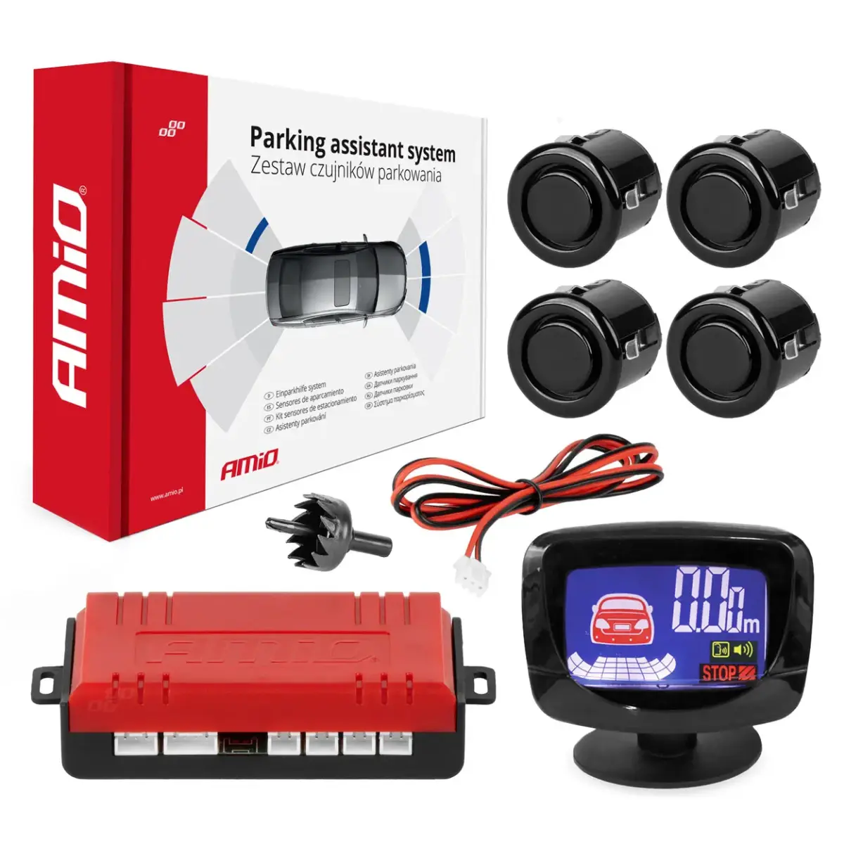 Parking assistant system LED-GRAF 4 sensor black "GOLD" 18mm
