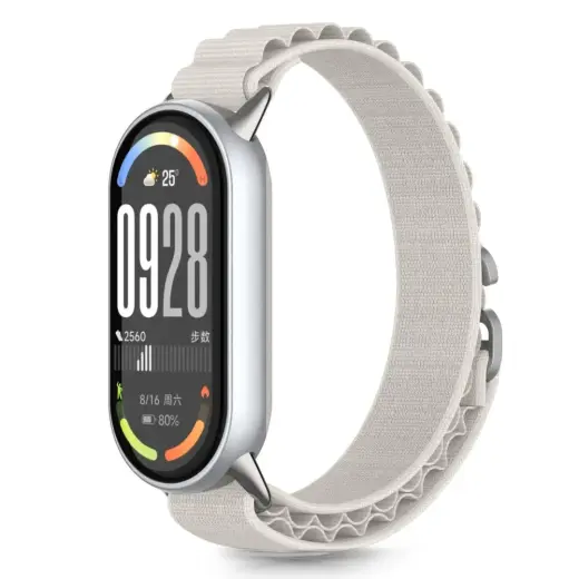 Tech-Protect Nylon Pro išmaniojo laikrodžio dirželis Xiaomi Mi Band 8/9/10 | nailoninis | smėlio