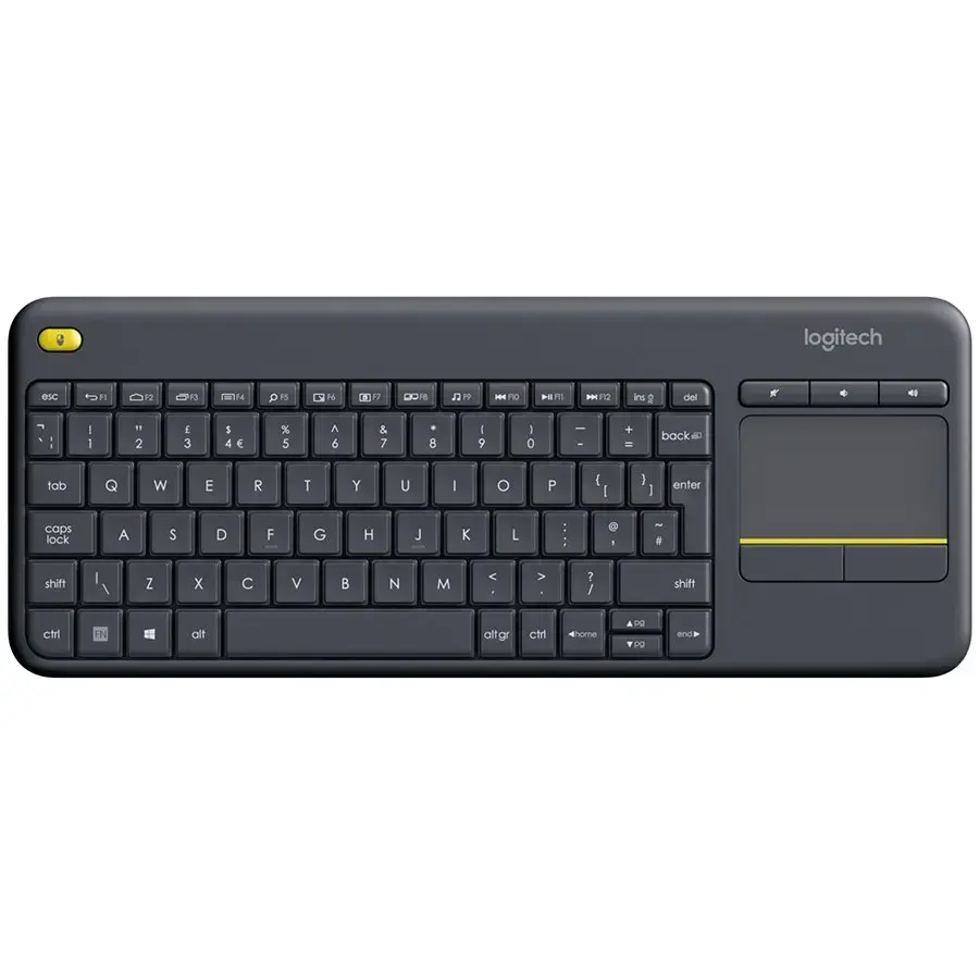 LOGITECH K400 Plus Wireless Touch Keyboard - BLACK - ARA