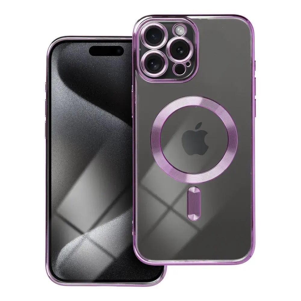 Electro Mag maciņš ar MagSafe atbalstu telefonam iPhone 15 Pro Max violets