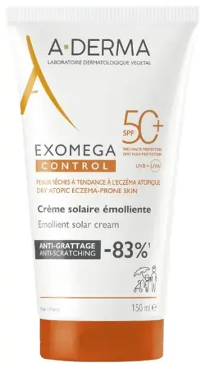 To-Derma Exomega Control Emollient Solar Protective Cream for Face and Body SPF 50+ 150 Ml