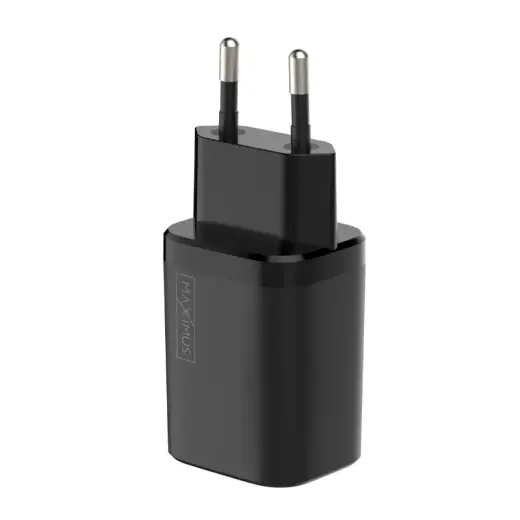 Maxximus MX Carbon tīkla lādētājs | 30W | PD, QC | USB-C, USB-A | melns