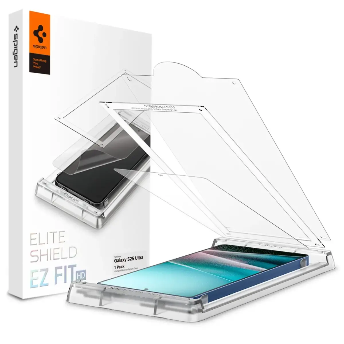 Spigen Elite Shield EZ FIT hibrīda stikls Samsung Galaxy S25 Ultra - Caurspīdīgs