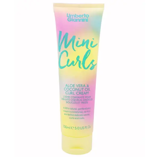 Umberto Giannini, Mini Curls, Aloe Vera, Hair Styling Cream, Light To Medium Hold, 150 ml
