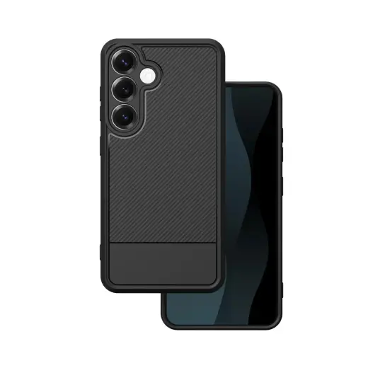 Simple Carbon case for Samsung Galaxy S25 FE black