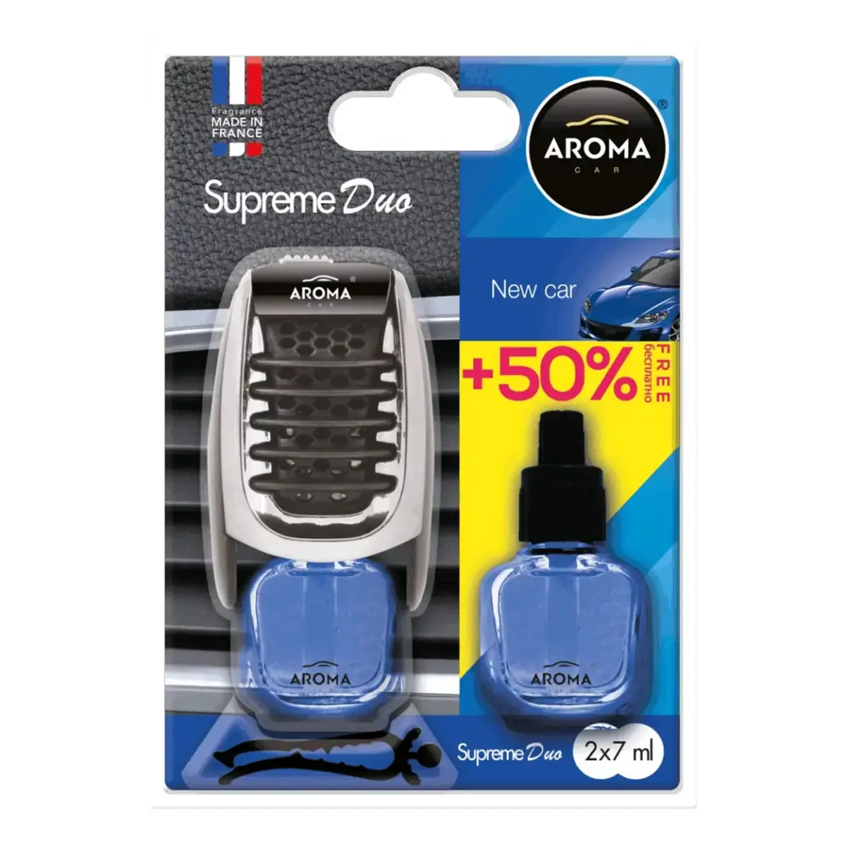 Car air freshener AROMA SUPREME DUO NEW CAR