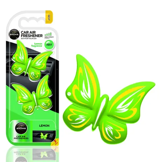 Car air freshener AROMA FANCY SHAPES BUTTERFLY Lemon