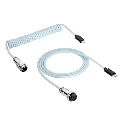 Cable USB Akyga AK-USB-49 USB type C (m) | USB type C (m) Coiled Aviator ver. 2.0 3m