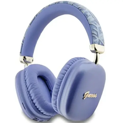 Guess słuchawki nauszne Bluetooth GUBHK1GCTCSU fioletowy|purple Gcube Metallic Script Logo