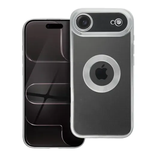 GLAM maciņš telefonam iPhone 17 Air sudraba krāsā