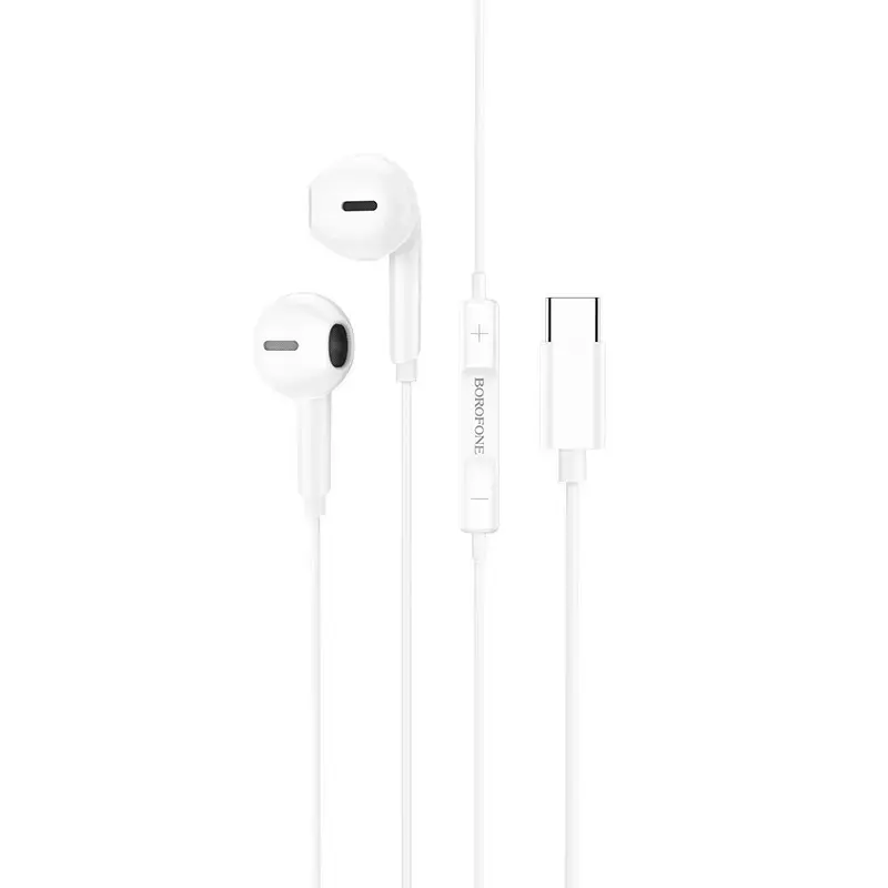 Borofone Earphones BM71 Light Song with microphone Type C white