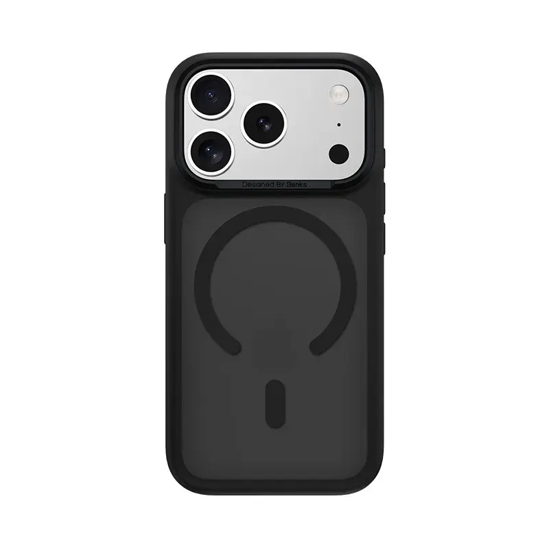 Benks Magnetic Mist Metal Frame maciņš telefonam iPhone 17 Pro Max melns