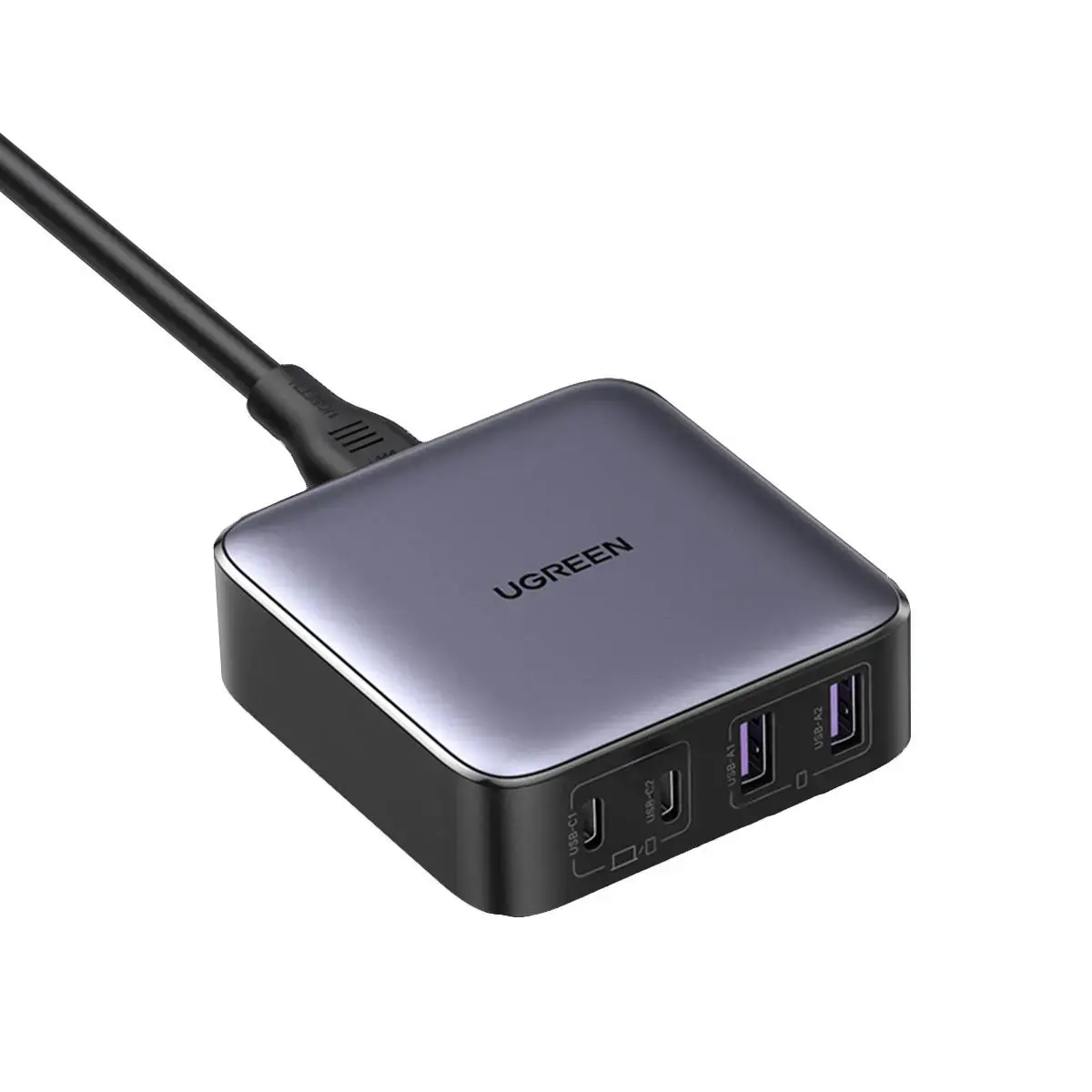 UGREEN CD327 Nexode charger, 2x USB-C, 2x USB-A, GaN, 65W (grey)