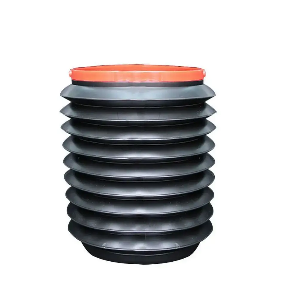 Foldable car bucket container 4L black