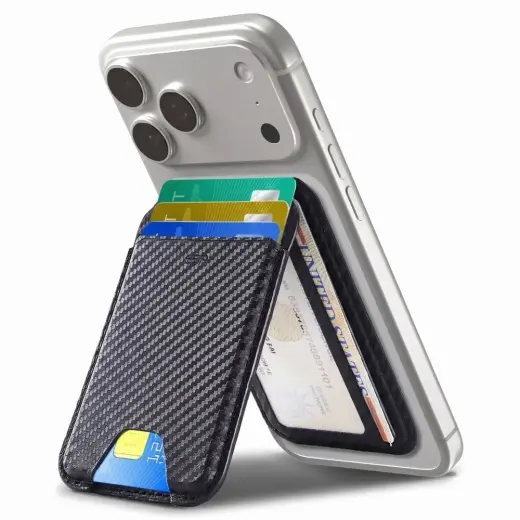 ESR CLASSIC RFID MAGNETIC WALLET STAND MAGSAFE CARBON FIBER BLACK