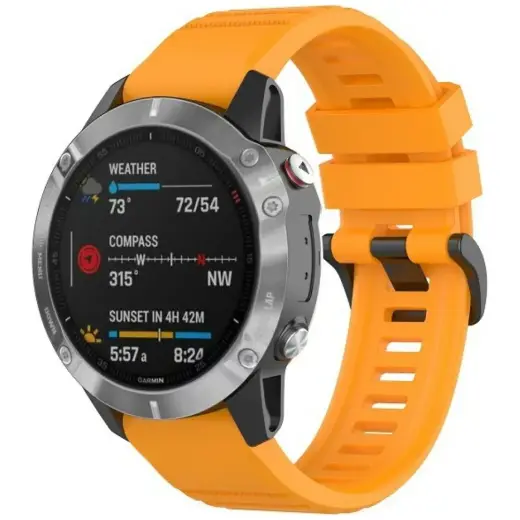 Beline Watch 1 viedpulksteņa siksniņa priekš Garmin Enduro 3/Enduro 2/D2 Mach 1 Pro/Fenix 8 | silikons | oranža