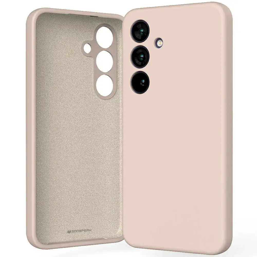 Mercury Silicone telefona maciņš Samsung Galaxy S25 rozā smiltis
