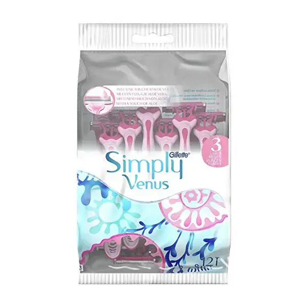 Gillette Venus Simply Disposable Razors 12 Pieces.