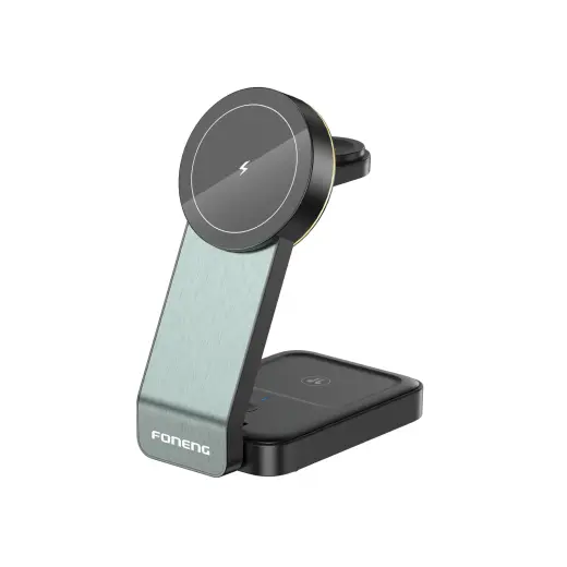 Foneng Desktop phone holder CP123 3 in 1 with induction charging black