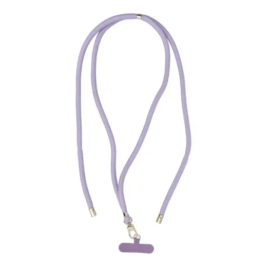 SWING (8mm) Phone lanyard, Phone pendant with adjustable length / cord length 165cm (max 82.5cm in the loop) / on the shoulder or neck - purple
