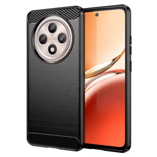 Carbon Case for Oppo Reno 12 F 5G black