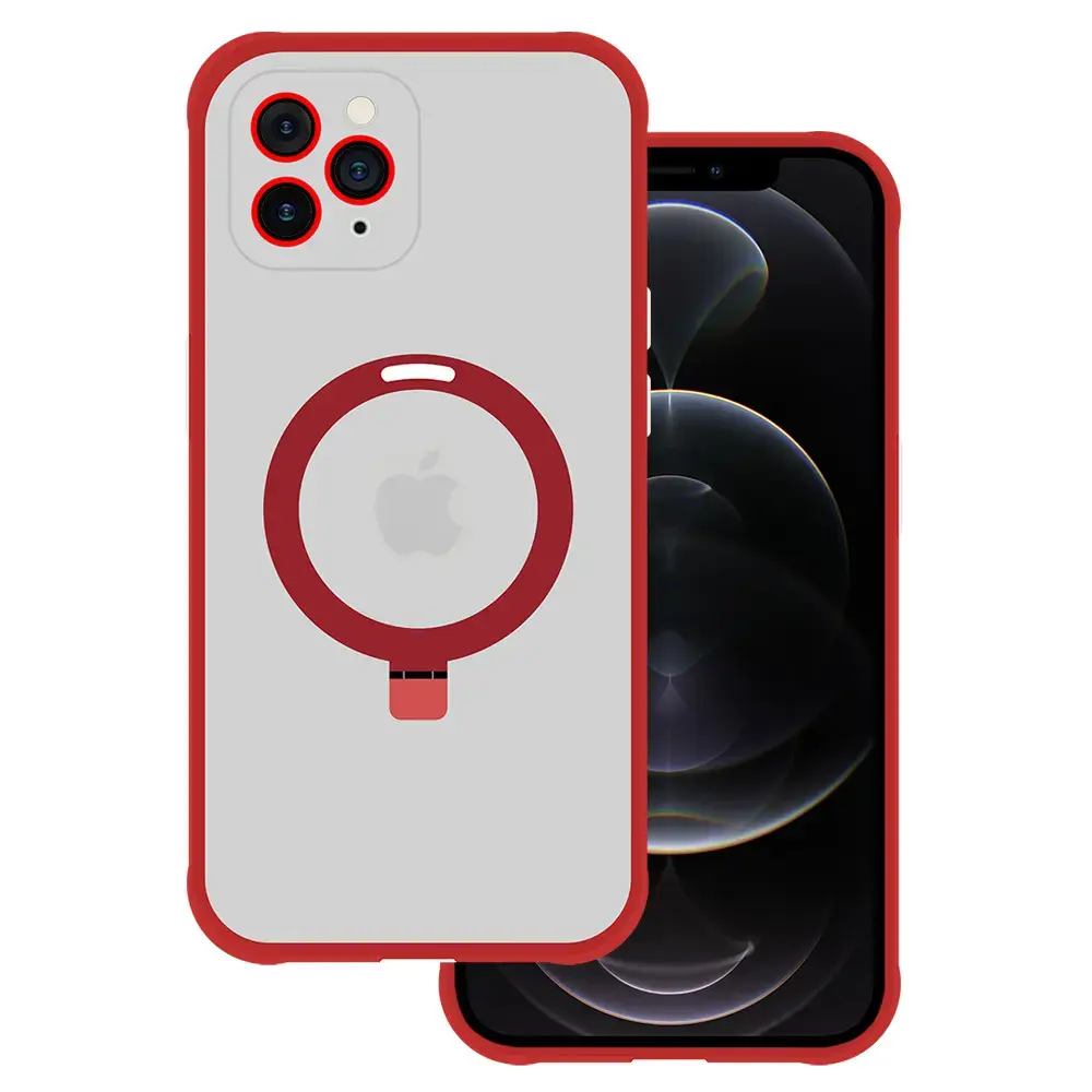 Tel Protect Magical maciņš ar statīvu un MagSafe atbalstu telefonam iPhone 11 Pro Max sarkans