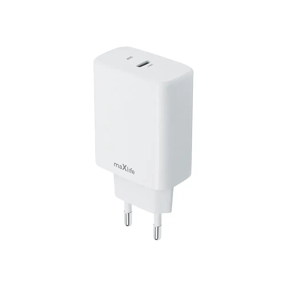 Maxlife MXTC-10-30C tīkla lādētājs | 30W | PD, QC | USB-C | balts