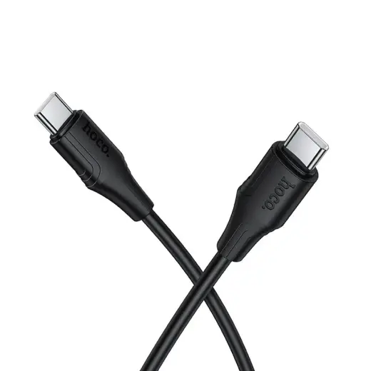 Hoco X124 datu pārraides un uzlādes vads | USB-C uz USB-C | PD, QC 3.0 | 60W | 1m | melns