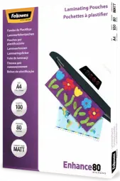 Laminēšanas plēve Fellowes A4 80 Micron - Matt Laminating Pouches (100 pack)