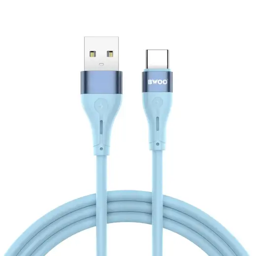 BWOO X280C провод для передачи данных и зарядки | USB-A на USB-C | 15W | синий