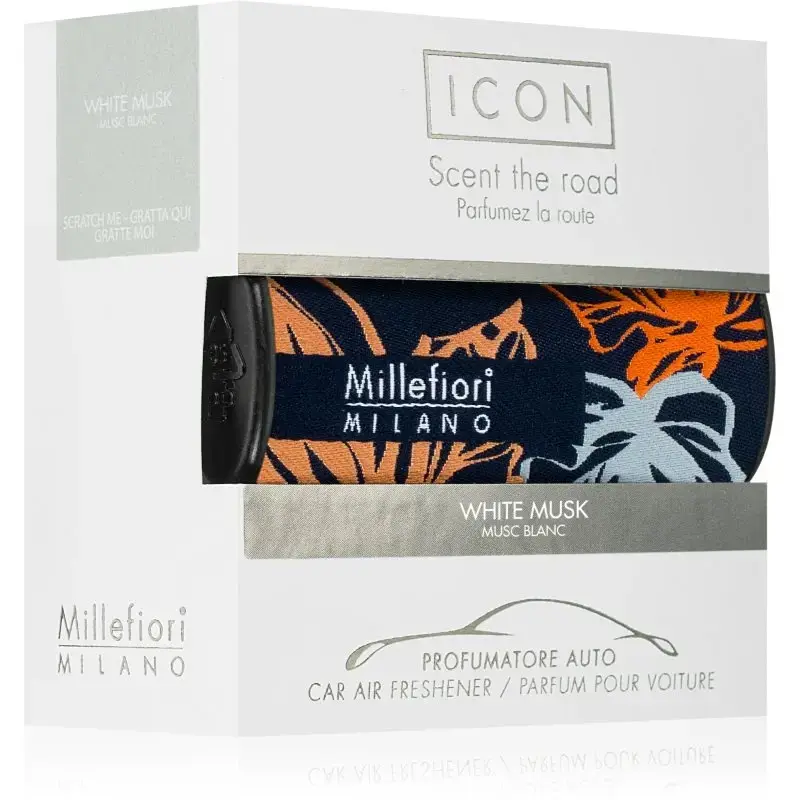 Millefiori Milano Icon Car Air Freshener White Musk Floral Fabric